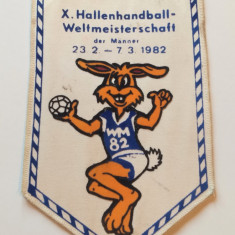 Fanion handbal - Campionatul Mondial de Handbal-RFG-1982 (Romania -PALMARES)