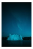 Tablou Canvas, Peisaj cu Aurora Boreală și Ghețar, , Albastru, 26 x 39 cm, CMCLASS