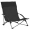Scaune pliante 2 buc. Material textil negru - 2