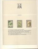 Colectie tematica.Album (1 buc.) PICTURA DURER 100 % timbre,colite,FDC, Arta