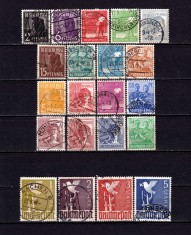 ✅ (S39)Germania 1947 -Emisiunile Aliatilor &quot; Uzuale&quot; ,serie Mi. 943/962 , 21 valori , cota mare 130 &euro; , stampilata