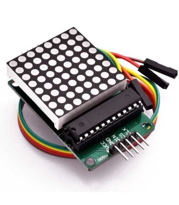 Modul LED MATRIX 8X8 campuri 32x32 mm rosu 5V Interfata SPI inclus foto