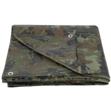 Prelata impermeabila cu inele, 4.9x7.9 m, PE, 80 g/mp, camuflaj,&nbsp;40 mp, Strend Pro