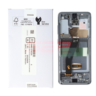 LCD+Touchscreen cu Rama Samsung Galaxy S20 / G980 GREY Original Service Pack foto