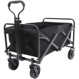 Cumpara ieftin Carucior Pliabil de Gradina, Mercaton, Metalic, Roti Pivotante, Capacitate 67 L, Maxim 55 Kg, Negru, 72 x 46 x 25 cm