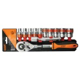 Gadget 330578 - Set capete chei tubulare 10-24 mm patrat 1/2 inch 12 bucati