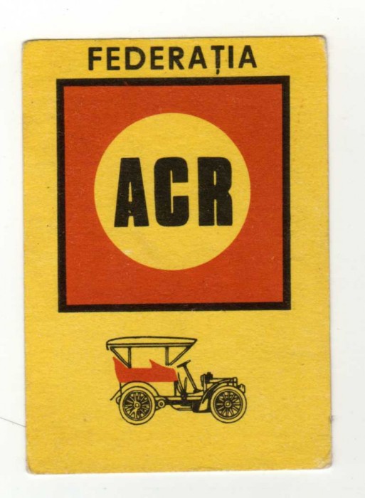 CALENDAR DE BUZUNAR ACR FEDERATIA AUTOMOBIL CLUBUL ROMAN 1988