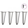 VidaXL Picioare tip agrafă pentru măsuță de cafea, 4 buc., oțel natural, 30 cm, oțel masiv 4012439
