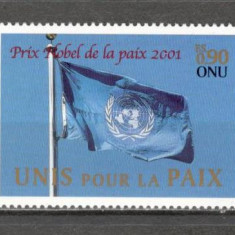 O.N.U.Geneva.2001 ONU-PREMIUL NOBEL ptr. Pace SN.650