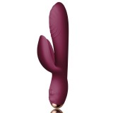 Vibratoare iepuras - Rocks Off Fiecare Fata Vibrator Iepuras cu 10 Functii si Textura Catifelata Visiniu