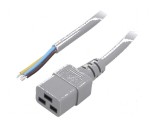 Cablu 3x1,5mm&sup2; IEC C19 mamă 1,8m gri 16A PVC