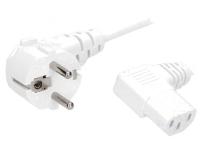Cablu Alimentare 3x1mm2 Ștecăr Unghi - IEC C13 90&amp;deg; foto