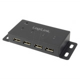 Hub Usb Refurbished Logilink Usb 2.0 4-Port Ua0141A Cu Alimentator 5V/2A