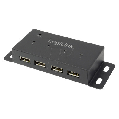 Hub Usb Refurbished Logilink Usb 2.0 4-Port Ua0141A Cu Alimentator 5V/2A foto