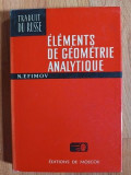 Elements de geometrie analytique- N.Efimov