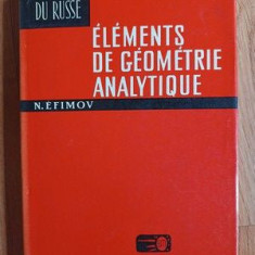 Elements de geometrie analytique- N.Efimov