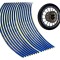 Set 16 ornamente Reflectorizante pentru jante auto, moto, culoare Albastra