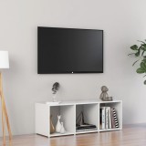 Cumpara ieftin Comodă TV, alb extralucios, 107x35x37 cm, PAL