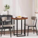 vidaXL Placă de masă Maro &icirc;nchis &Oslash; 70 x 2.5 cm Lemn de stejar masiv