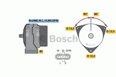 Generator / Alternator MERCEDES VARIO autobasculanta (1996 - 2016) BOSCH 0 986 048 110