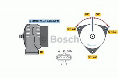 Generator / Alternator MERCEDES VARIO bus (1996 - 2016) BOSCH 0 986 048 110 foto