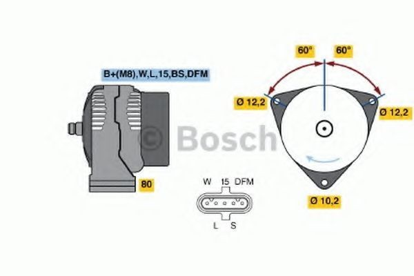 Generator / Alternator MERCEDES G-CLASS (W461) (1990 - 2016) BOSCH 0 986 048 110