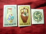 Serie Grecia 1976 - Europa - Folclor , 3 valori
