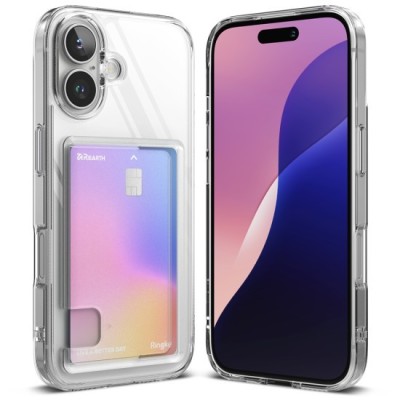 Husa pentru iPhone 16 Plus - Ringke Fusion Card - Clear foto