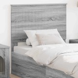 vidaXL Tăblie cap cu headboard Gri Sonoma 90 cm Lemn compozit 887809