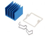 Radiator Extrudat cu Aripioare BGA Albastru 21x21mm