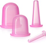 Set 4 bucati Ventuze, Marimi Diferite, pentru Masaj Terapeutic Anticelulitic cu Vaccum, Profesionale, Roz, PVC, CBD CORAL BEST DEALS 4x ventuze Benefi