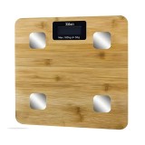 Cantar de baie digital cu Bluetooth, capacitate 180 kg, platforma bambus 28x28 cm