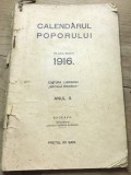 V.CRT Interbelica - Calendarul Poporului din 1916 - Suceava Bucovina