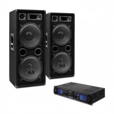 Electronic-Star DJ SET ?DJ 20? PA boxe-amplificator-cablu 2000 W foto