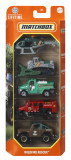 MATCHBOX SET 5 MASINUTE METALICE MBX WILDFIRE RESCUE SCARA 1:64, Mattel