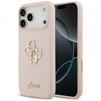 Husa pentru Apple iPhone 17 Pro Max, Guess, Big 4G Script, Roz Deschis foto