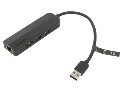 Hub USB 5 porturi LED neagră foto