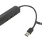 Hub USB 5 porturi LED neagră