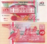 Bancnota Suriname 10 Gulden 1998, UNC (Neutilizata), America