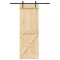 vidaXL Ușă glisantă cu set de feronerie 80x210 cm, lemn masiv de pin 3332785