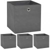 VidaXL Cutii de depozitare, 4 buc, material nețesut, 32x32x32 cm, Gri