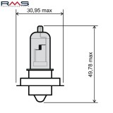 Bec far halogen culoare albastra 12V 15W P26s - culoare lumina: albastru, Oem