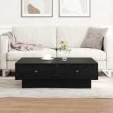 Masuta Cafea VidaXL Stejar Negru 90x90x28cm Lemn Patrata Living Design Modern