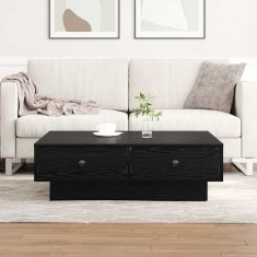 vidaXL Masă de cafea Stejar negru 90 x 90 x 28 cm Lemn compozit
