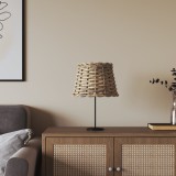vidaXL Abajur de veioză maro &Oslash;20x15 cm răchită