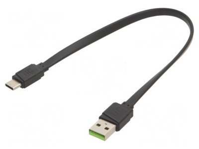 Cablu USB 2.0 A la USB C 0.25m Negru foto