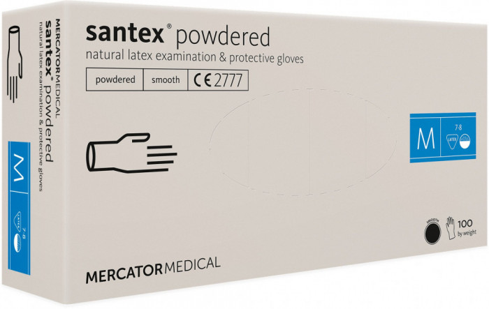 Manusi Latex Mercator Santex, M, 100 buc