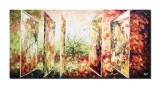 Cumpara ieftin Tablou pictat manual living, Treptele vietii, 120x60cm ulei pe panza in cutit efect 3D, Valentin Pop