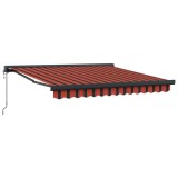 Cumpara ieftin Copertina retractabila portocaliu/maro 3,5x2,5m textil/aluminiu