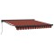 Copertina retractabila portocaliu/maro 3x2,5 m, textil/aluminiu